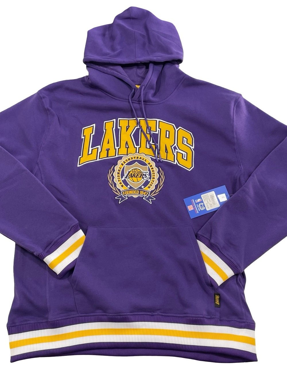 Ultra Game Los Angeles Lakers Embroidered Logo Size XL Purple Hoodie *Retail $75